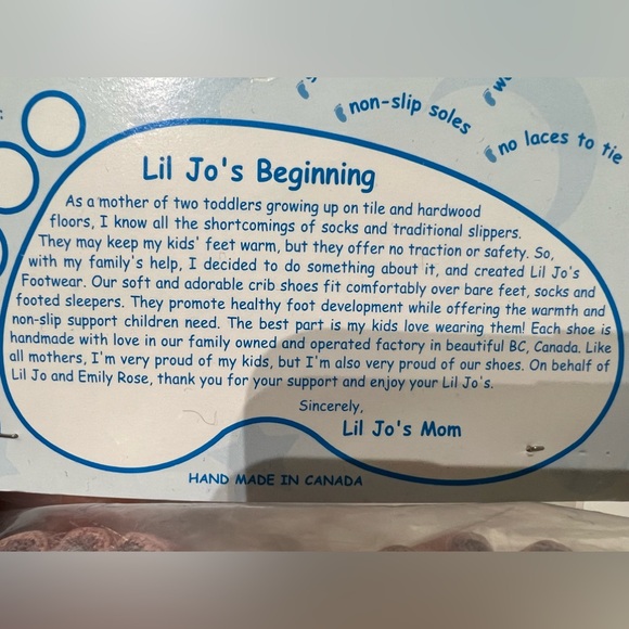 NWT Lil Jo’s Baby footwear Made in Canada - Picture 6 of 9